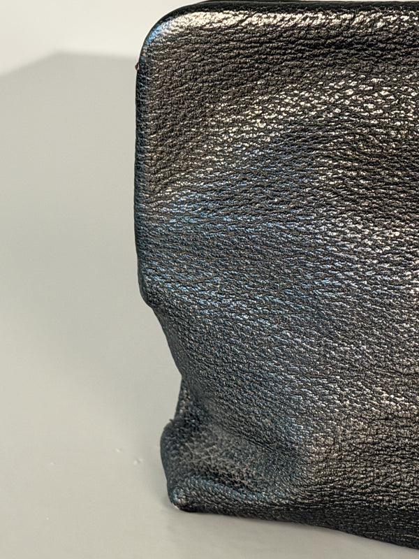 Vintage Clutch Handbag 1960s Leather Bag - Image 4