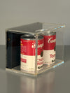 Campbell's Soup Display Case with Cans Andy Warhol Style 90s Red White - Image 2
