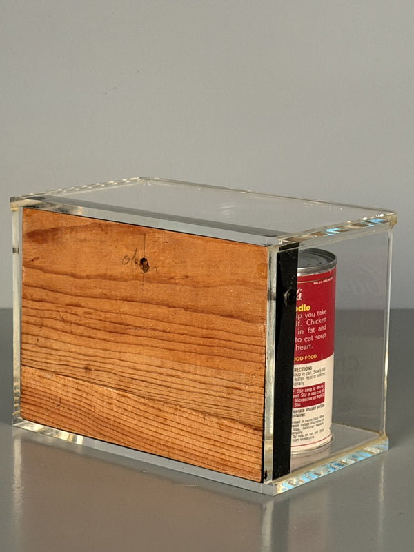 Campbell's Soup Display Case with Cans Andy Warhol Style 90s Red White - Image 4