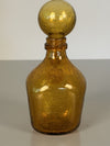 Biot France Bottle with Stopper Amber Mid-Century Modern Glass - Image 3