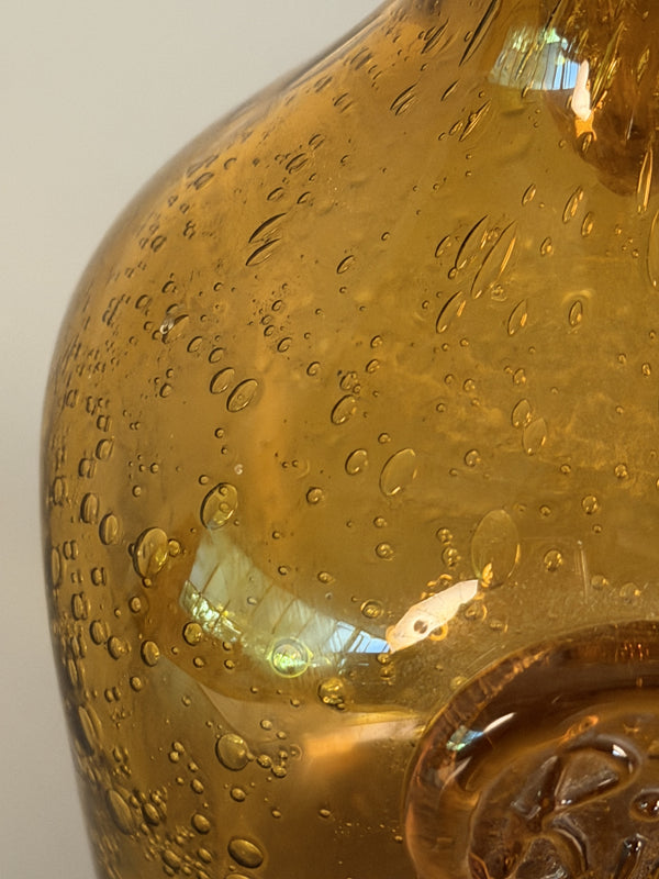 Biot France Bottle with Stopper Amber Mid-Century Modern Glass - Image 7