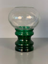 Willy Johansson Vintage Glass Bonbonniere Vase 1960s Green Clear - Image 2