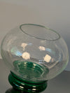 Willy Johansson Vintage Glass Bonbonniere Vase 1960s Green Clear - Image 5