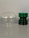 Willy Johansson Vintage Glass Bonbonniere Vase 1960s Green Clear - Image 6