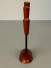 Vintage Candle Holder Teak Wood Metal Brass 1960s Denmark Scandinavian String Style - Image 4