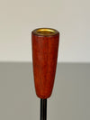 Vintage Candle Holder Teak Wood Metal Brass 1960s Denmark Scandinavian String Style - Image 6