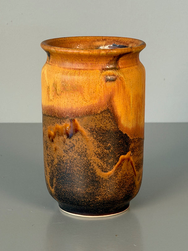 Otto Wichmann Vase Vintage Studio Pottery 1960s Burnt Orange Ceramic - Image 3