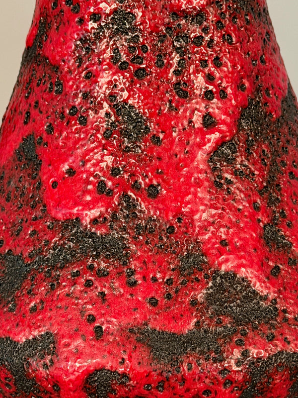 Jopeko Vintage Vase Handle Vase 1960s Red Black Ceramic - Image 6