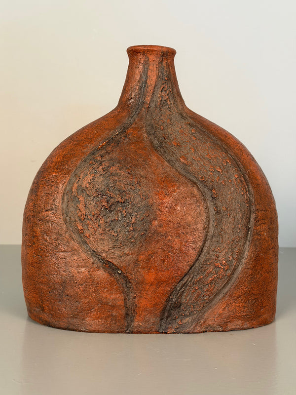 Large Studio Ceramic Vase 1980s Art Pottery - Image 3