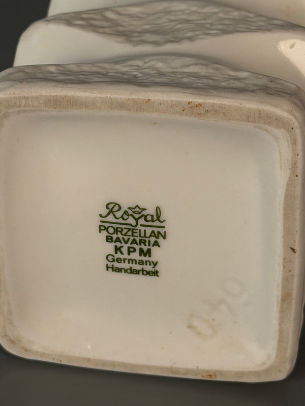 Royal Bavaria KPM Vase 70s Biscuit Porcelain White - Image 8