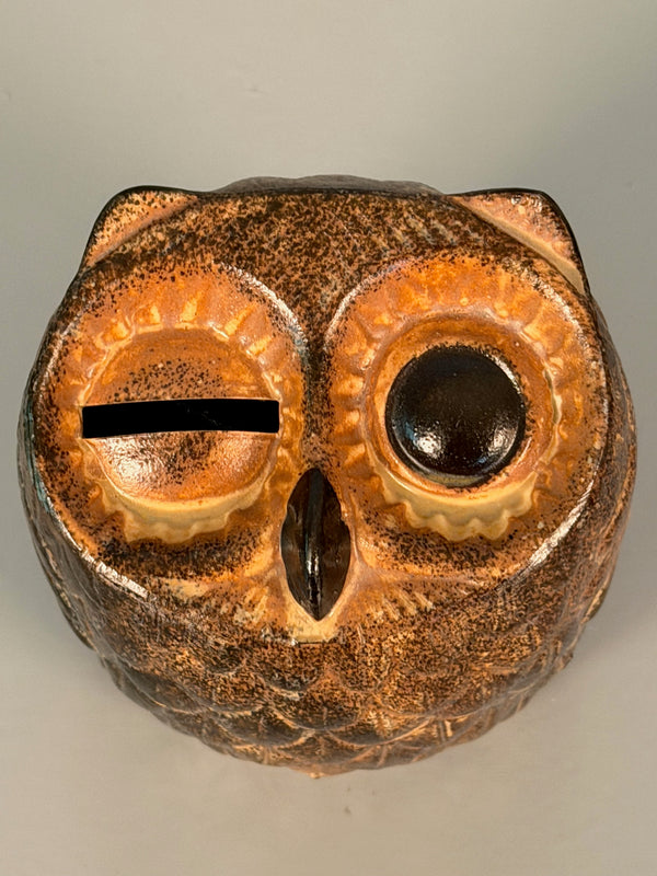 Vintage Ceramic Piggy Bank Savings Owl 1960s Mid Century - Image 6