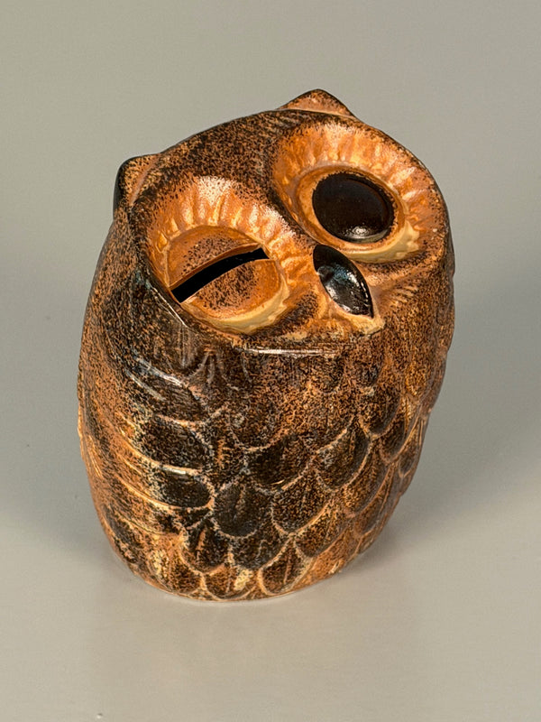 Vintage Ceramic Piggy Bank Savings Owl 1960s Mid Century - Image 9