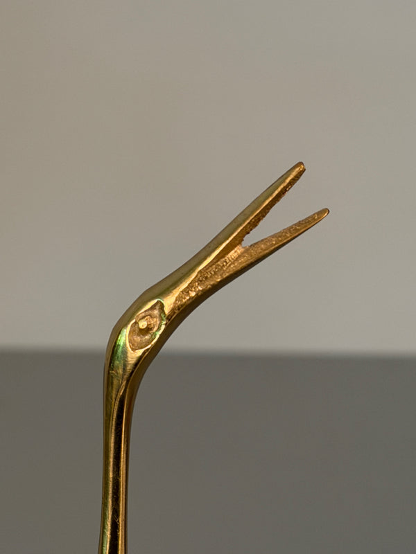 Vintage Brass Figurine Statue Cranes Birds 1960s Mid Century - Image 8