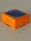 Vintage Ashtray Set 3-Piece Ceramic and Wood 1960s Mid Century - Image 5