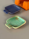 Vintage Ashtray Set 3-Piece Ceramic and Wood 1960s Mid Century - Image 8