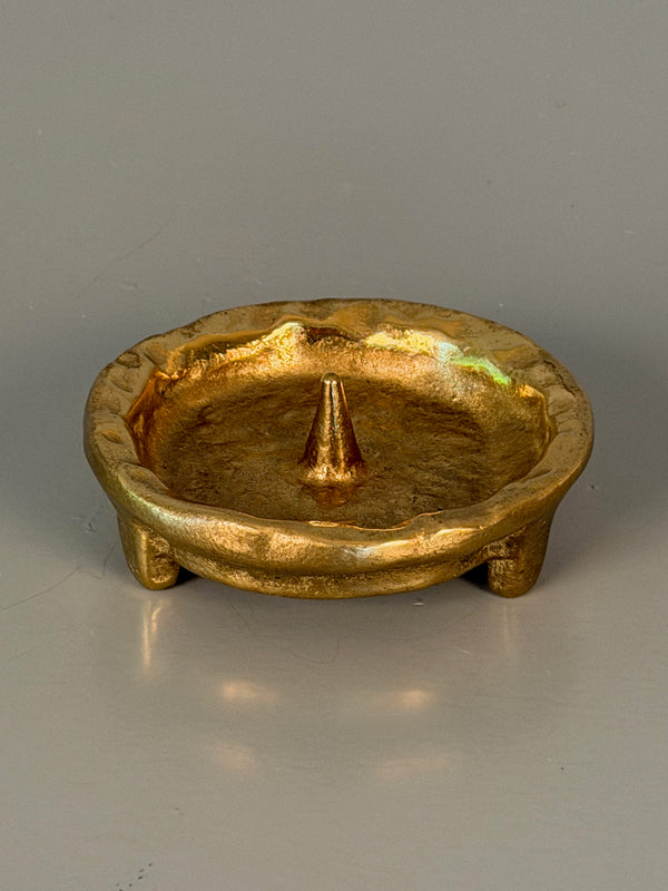 Vintage Brass Candleholder Massive 1960s Mid Century Brutalist - Image 5
