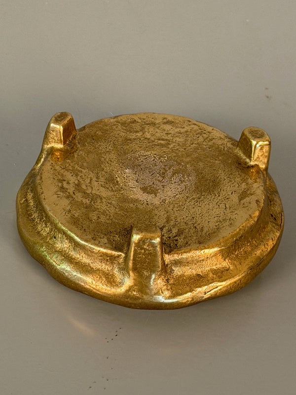 Vintage Brass Candleholder Massive 1960s Mid Century Brutalist - Image 10