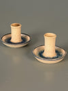 Vintage Set of 2 Candlestick Holders 1960s Ceramic