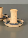 Vintage Set of 2 Candlestick Holders 1960s Ceramic - Image 3