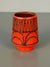Vintage Ceramic Vase WGP Fat Lava Mid Century 1960s Red Black