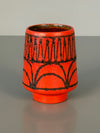 Vintage Ceramic Vase WGP Fat Lava Mid Century 1960s Red Black - Image 3