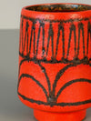 Vintage Ceramic Vase WGP Fat Lava Mid Century 1960s Red Black - Image 6