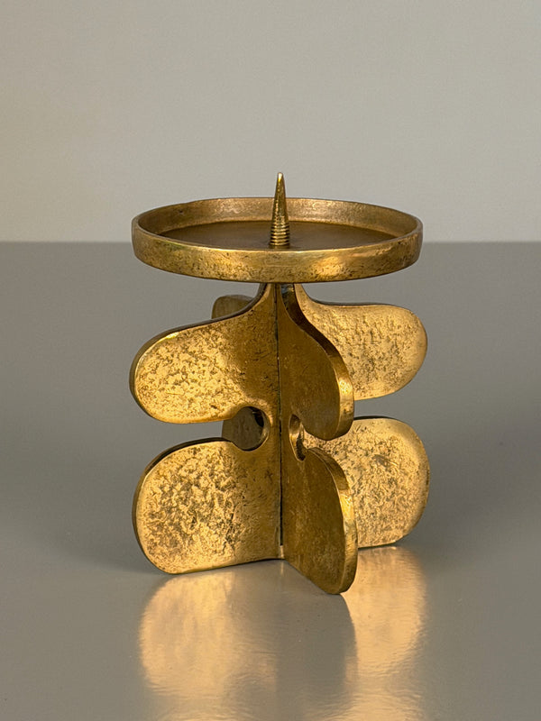 Giuseppe Gallo Candle Holder Vintage Brass 1960s - Image 3