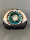 Dümmler und Breiden Vase 1960s Dark Brown Teal Ceramic