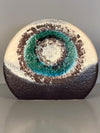 Dümmler und Breiden Vase 1960s Dark Brown Teal Ceramic - Image 2
