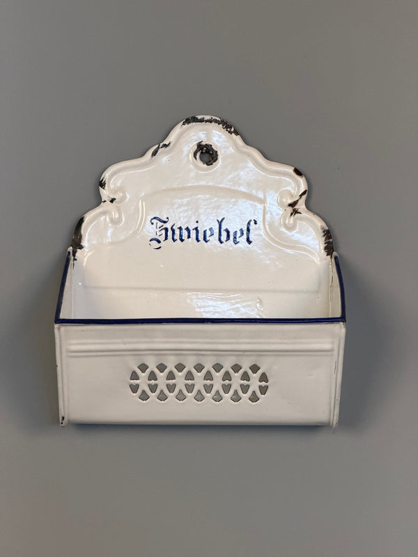 Vintage Onion Storage Wall Jugendstil 1920s Enamel - Image 2