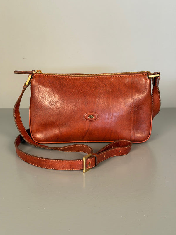 The Bridge Italy Vintage Leather Shoulder Bag 1990s Brown