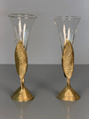Vintage Solifleur Art Nouveau Vase Bronze and Glass 1920s 1930s
