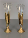 Vintage Solifleur Art Nouveau Vase Bronze and Glass 1920s 1930s - Image 2