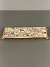Bonna Made in Germany Tray 1970s Peach Yellow Ceramic Brass - Image 3