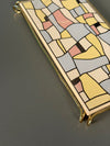 Bonna Made in Germany Tray 1970s Peach Yellow Ceramic Brass - Image 8