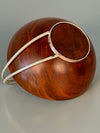Grasoli Italy Bowl 1960s Brown Silver Wood Metal - Image 9