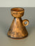 Werkstatt Margarethenhöhe Johannes Leßmann Candle Holder 1960s Brown Terracotta Ceramic