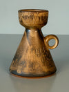Werkstatt Margarethenhöhe Johannes Leßmann Candle Holder 1960s Brown Terracotta Ceramic - Image 2