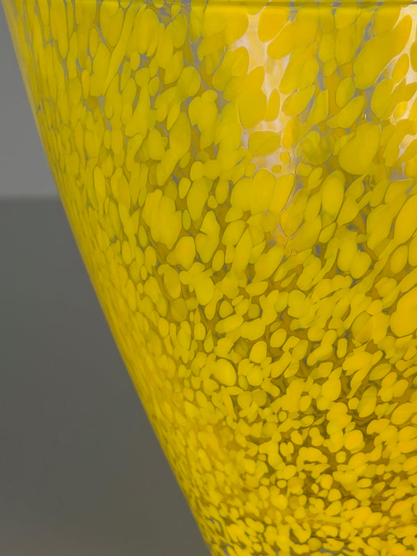 Vintage Vase Glass Vase Art Glass 1960s Yellow Glass - Image 6