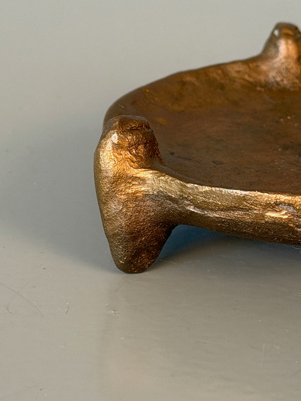 Vintage Bronze Candle Holder Candlestick 1960s Brutalist Mid Century - Image 6