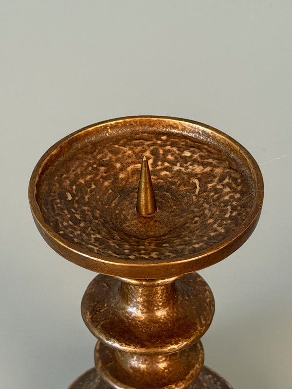 Vintage Bronze Candle Holder Brutalist 1960s Mid Century - Image 4