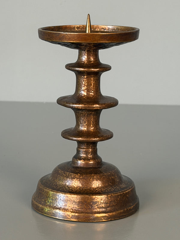Vintage Bronze Candle Holder Brutalist 1960s Mid Century - Image 8