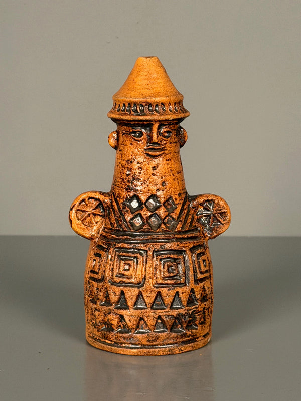 Vintage Anthropomorphic Ceramic Figurine Sculpture Incense Burner Attributed to Huguette Besson 1950s