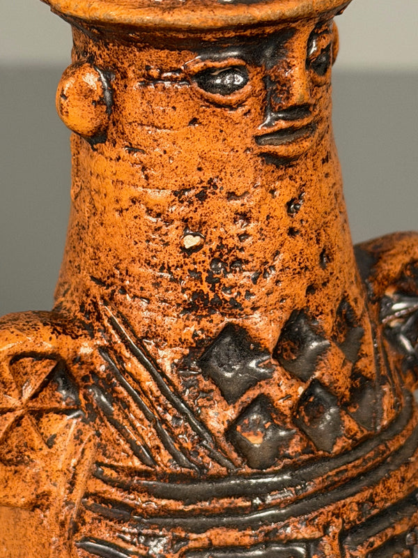 Vintage Anthropomorphic Ceramic Figurine Sculpture Incense Burner Attributed to Huguette Besson 1950s - Image 6