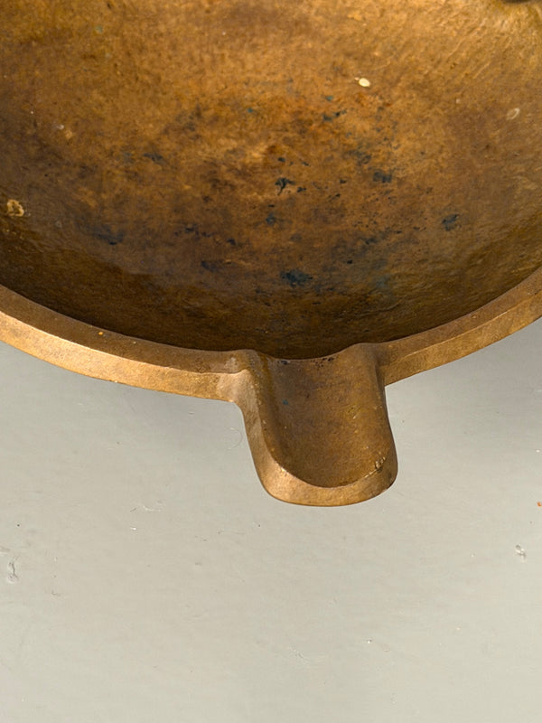 Vintage Bronze Ashtray 1960s Metal Art Handmade - Image 3