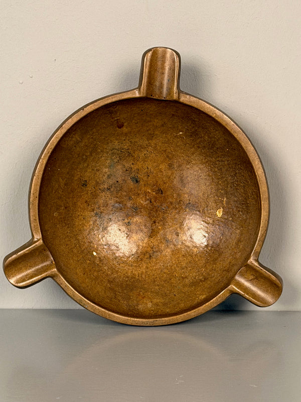 Vintage Bronze Ashtray 1960s Metal Art Handmade - Image 7