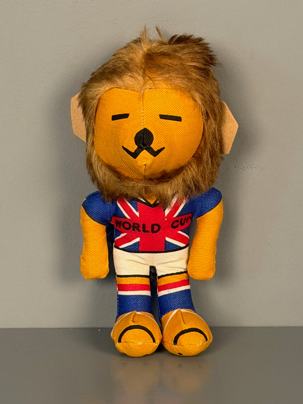 Pedigree Made in England Vintage World Cup Willie Plush Toy 60s Orange Blue