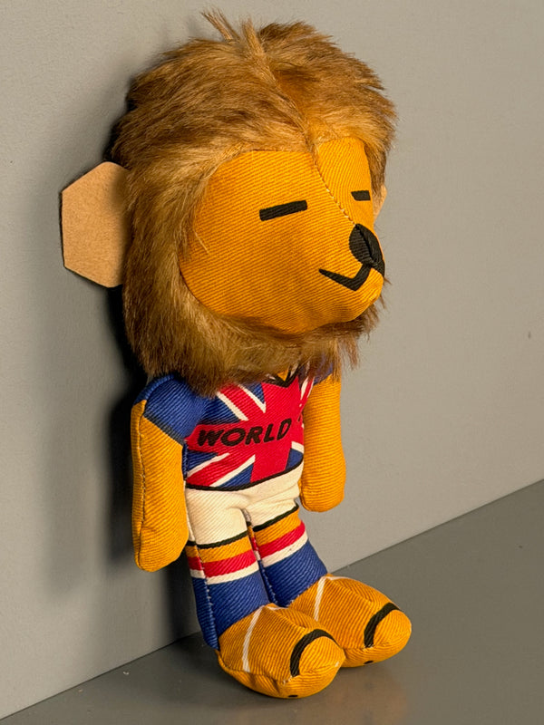 Pedigree Made in England Vintage World Cup Willie Plush Toy 60s Orange Blue - Image 2