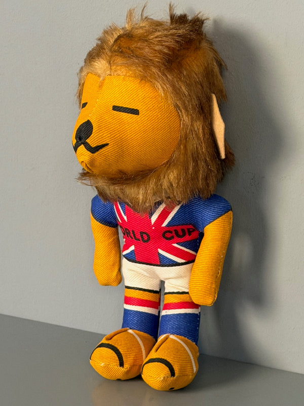 Pedigree Made in England Vintage World Cup Willie Plush Toy 60s Orange Blue - Image 5