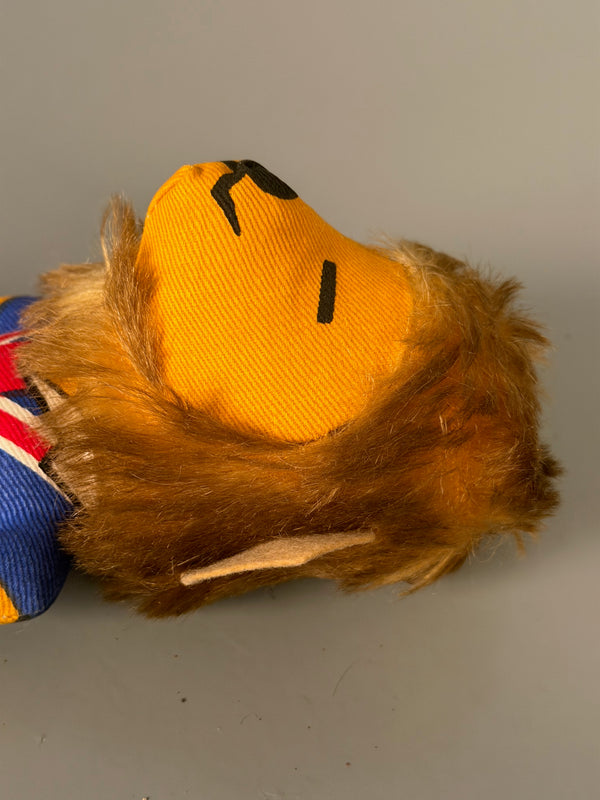 Pedigree Made in England Vintage World Cup Willie Plush Toy 60s Orange Blue - Image 9